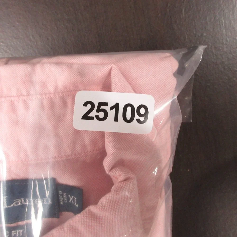 Polo Ralph Lauren Shirt Mens XL Pink Solid Oxford Cloth Flesh Pony Button Up